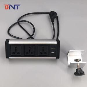 Best office funiture power and data center/table top desk edge mount universal power socket and usb data charging wholesale