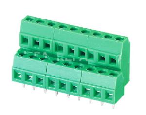 Best pcb terminal blocks, terminal block screw type, 128A-3.5 3.81 green 128A 128 3.5 terminal block double layer type wholesale