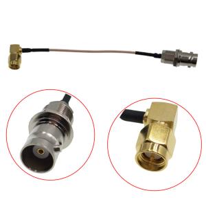 China Bulkhead Female BNC Rear Mounted Jack To Right Angle SMA Male RG178 Coaxial RF Pigtail Cable on sale