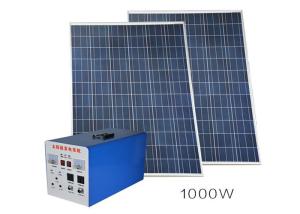 China Black 12A Home Solar Power Systems 1000w Monocrystalline Silicon 20hrs For Camping on sale