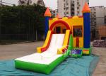 Water Bouncy Castle With Slide And Pool / Basketball Hoop for Backyard