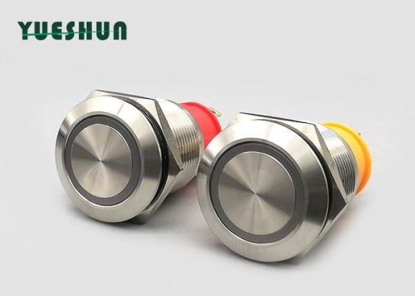 Cheap Normally Open  LED Symbol 19mm Push Button Switch Ring Type for sale