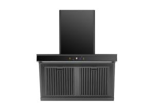 Stainless Steel Touch Panel LED Lighting High-end Range Hood With Baffle Filter Copper Wire Motor And 3 Speeds VX8