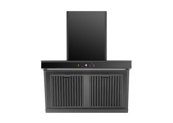 Cheap Stainless Steel Touch Panel LED Lighting High-end Range Hood With Baffle Filter Copper Wire Motor And 3 Speeds VX8 for sale