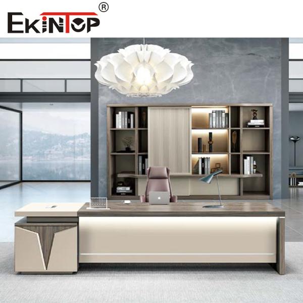 Cheap Light Brown Extendable Computer Desk With Drawers For Office Home for sale