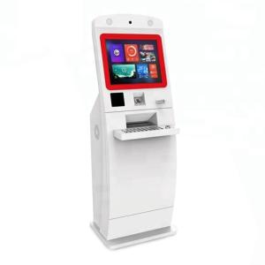 China Lobby Self Service Hotel Check In Kiosk Atm Machine With LED Touch Screen on sale