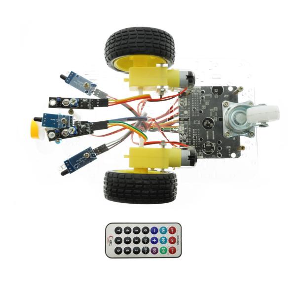 Cheap 7V-12V Arduino Car Robot Kit Line Tracking Fire Fighting Infrared Remote Control for sale