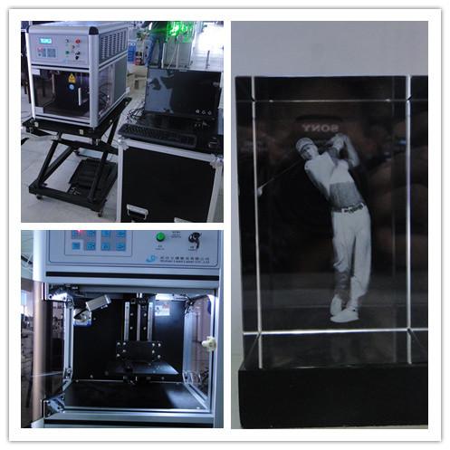 Cheap Custom 3D Glass Engraving Machine , Glass Etching Equipment High Stability for sale