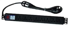 Lightning Proof 8 Plug Surge Protector , Power Surge Plugs Residential Black