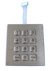 Best 12 keys dot matrix Dynamic  IP67 waterproof outdoor metal keypad for industrial phone wholesale