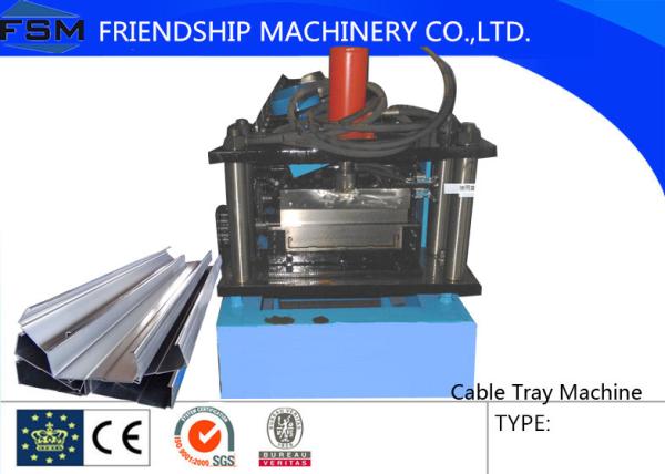 Cheap 200mm - 950mm Cable Tray Cable Ladder Forming Machine With PLC Control System for sale