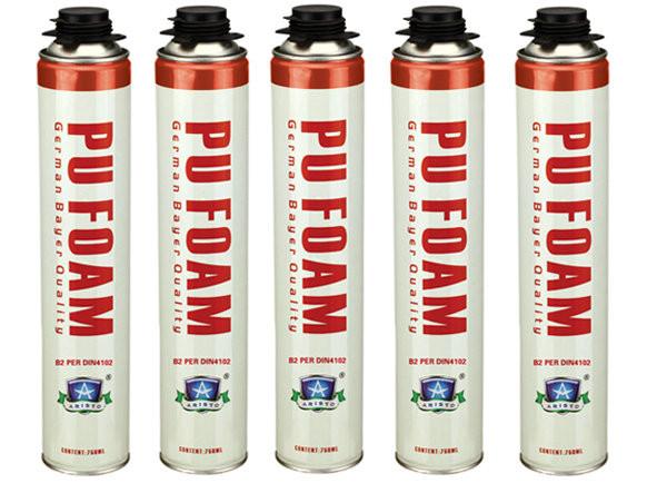 Cheap Professional B2 Fire Resistant  PU Foam Spray / Polyurethane Foam 750ml for sale