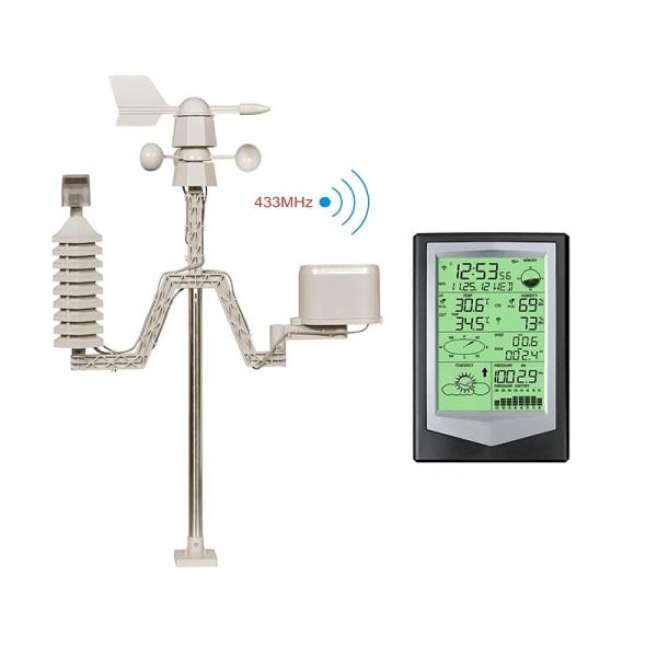 Cheap Professional Wi-Fi Weather Forecast System With Solar Anemometer And Rainfall Sensor for sale