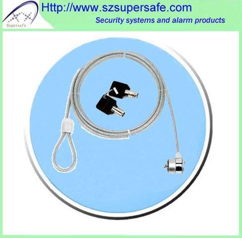 Cheap Notebook Cable Laptop Lock with Two Keys for Security for sale
