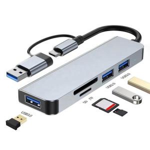 China USB A/C Input USB 3.0 Type C Multiport Adapter Docking Station with SD/TF Card Reader on sale