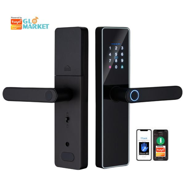 Cheap Glomarket Smart Cerradura Fechadura Digital Tuya Ttlock Lock Rfid Card Password Fingerprint Smart Door Lock for sale