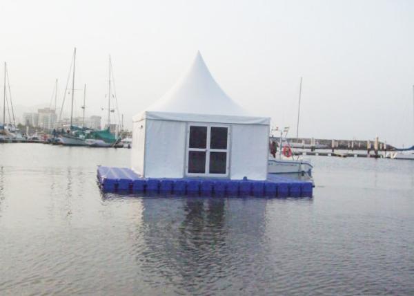 Cheap Giant Inflatable Floating Tent , Quality Customized Pool Tent With PVC Material for sale