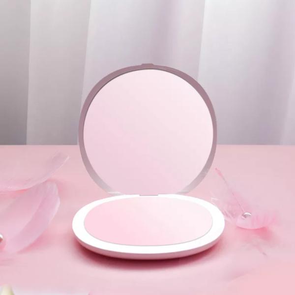 Cheap New Ideas LED Compact Mirror Rechargeable Battery Premium Quality 1X/3X Magnifying Mirror with LED Lights for sale