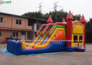 Best 4 In 1 Amusement Park Inflatable Bounce Houses Rentals EN14960 Approvals wholesale