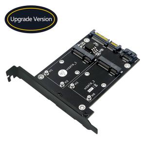 Dual MSATA SSD To Dual SATA3 Converter With Full Height Profile Bracket
