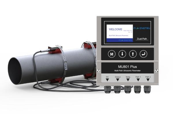 Cheap RS485 Multi Path Clamp On Ultrasonic Flowmeter MU801 Plus for sale