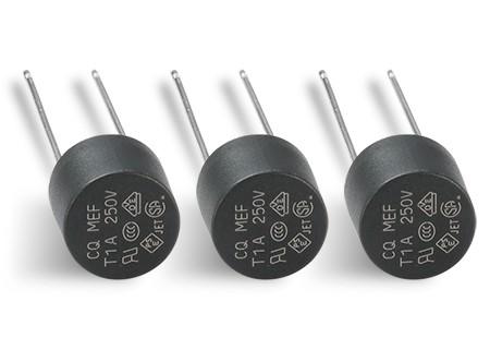 Cheap Fast Acting Cylindrical Plastic Cap Subminiature Fuse MEF 001 F1A 250V 8.35x7.7mm VDE With Tape Bulk Package for sale
