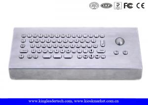 Best Brushed Stainless Steel USB Industrial Keyboard With Trackball wholesale