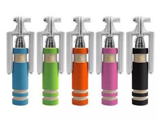 Cheap newest design mini colorful camera wired selfie stick with shutter botton for sale