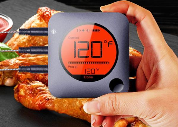 Cheap Large Lcd Display Bluetooth Oven Thermometer 6 Probes Digital For Grilling for sale