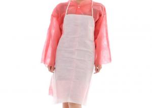 Best Anti Water Disposable Nonwoven Apron With Neck Threadlike Ties wholesale