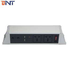 2mm surface thickness desk hanging  power socket with frame plate side design TUS101