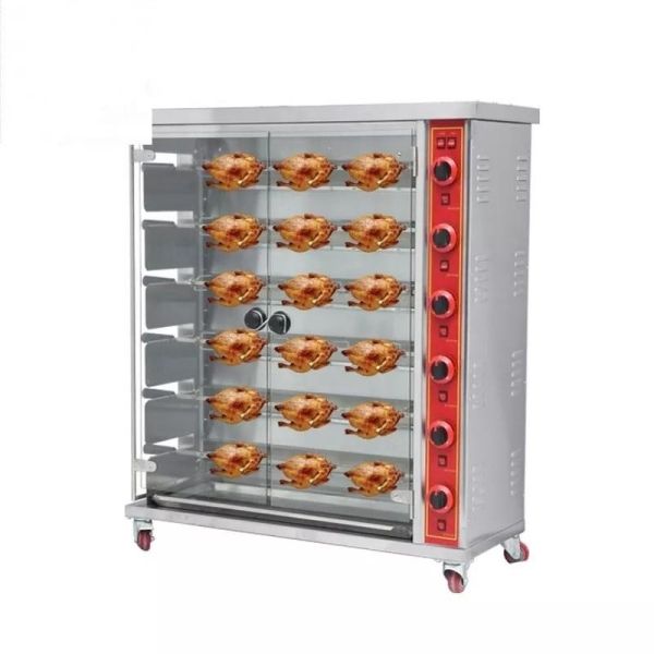 Cheap SS201 Electric Chicken Rotisserie Oven 6 Rods Roasted Chicken Maker for sale
