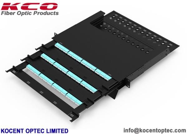 Cheap Slide Type 144 Core MPO Patch Panel Rack Mount Terminal Box 19'' Customized Length for sale