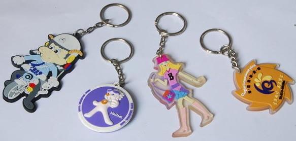 Cheap High Visible Custom PVC Keychains With Plastic / Rubber Material for sale