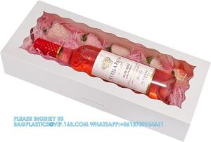 Best Bakery Boxes With Window 16&quot; X 6.5&quot; X 3&quot;, Cookie Boxes, Auto-Popup Long Treat Boxes For Cookies, Strawberries wholesale