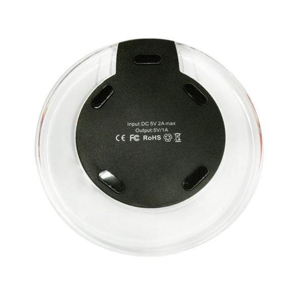 Cheap Portable desktop LED crystal charging Pad UFO QI wireless charger for mobile phone for sale