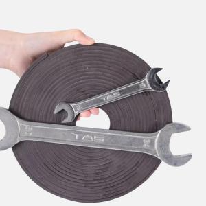China Black Roll Flexible Magnetic Material For Magnetic Whiteboard Eraser Laminated With PVC/Paper on sale