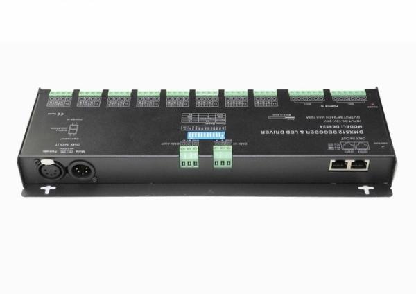 16bit 12V - 24V RGWB DMX Controller , Constant Voltage DMX512 LED Driver