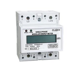 Multi Function CT Three Phase KWH Meter , Multi Tariff 1P Smart KWH Meter