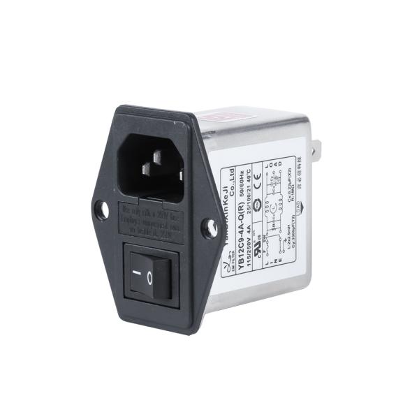 Cheap 115V 250V 3A 6A Single Phase Plug In RFI Filter EMI Noise Filter for sale