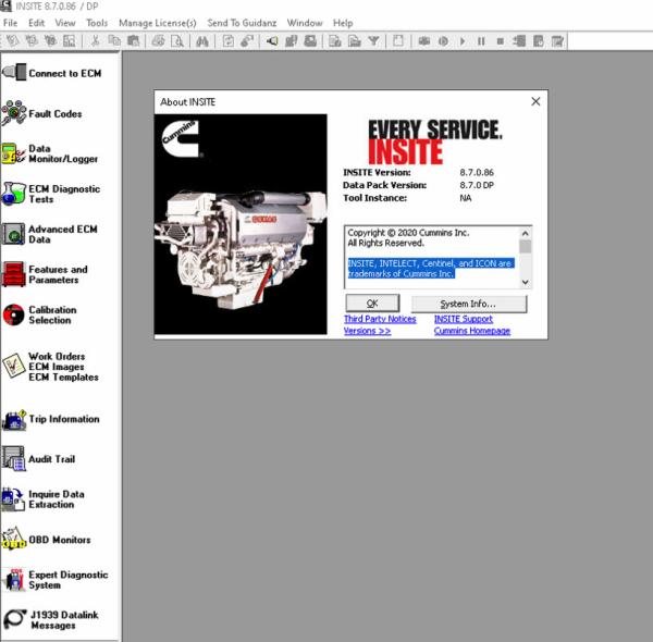 Cheap Cummins INSITE 8.7 Software 8.7 Pro Version for sale
