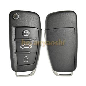 Audi 3 Buttons Smart Key Shell with Emergency Key Insert