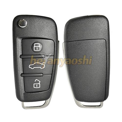 Cheap Audi 3 Buttons Smart Key Shell with Emergency Key Insert for sale