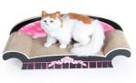 Horizontal Cardboard Scratch Pad Minimize Carbon Footprint With Catnip Inside