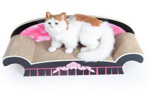 Horizontal Cardboard Scratch Pad  Minimize Carbon Footprint With Catnip Inside