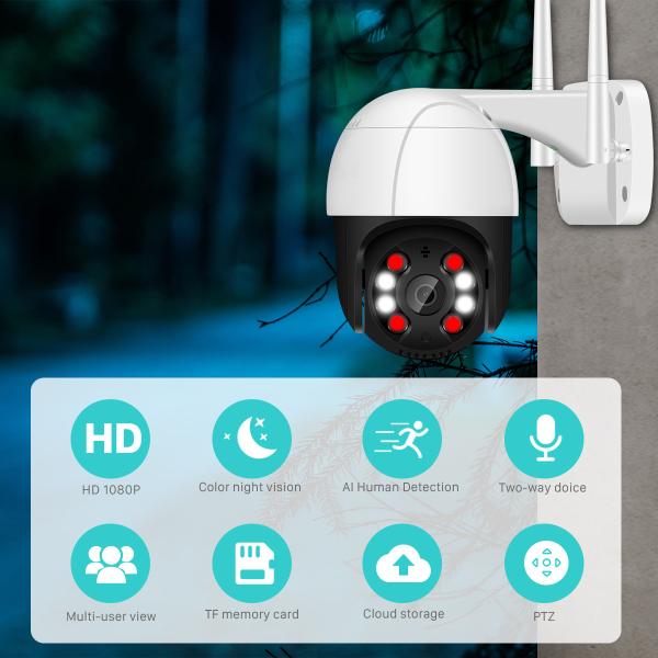 Cheap P2P RTSP 4X Ai Human Tracking Camera IP66 Wireless IP Security Camera for sale