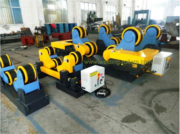 Cheap 10T / 100T Double Motor Pipe Supports Stands With Wireless Control Self aligning Rotator for sale