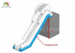 Best 5.27 m *3 m Blue White Customized Inflatable Airtight Yacht Slide With Handrail wholesale