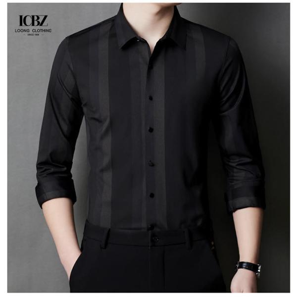 Cheap Custom Vintage Printing Plus Size Men's Shirts with Stand Collar and Long Sleeve Style for sale
