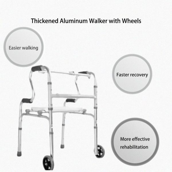 Elderly Disabled Adjustable Folding Walker Easy To Store